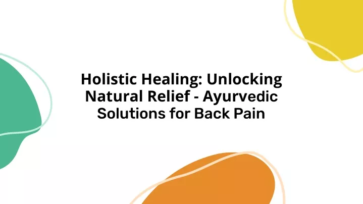 holistic healing unlocking natural relief ayurv