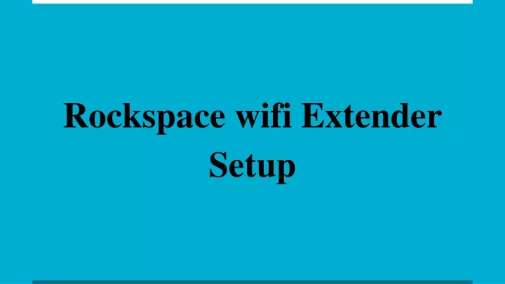 rockspace wifi extender setup