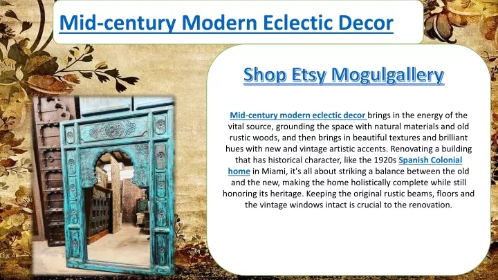 mid century modern eclectic decor