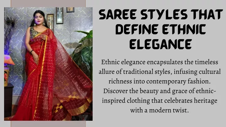 saree styles that define ethnic elegance