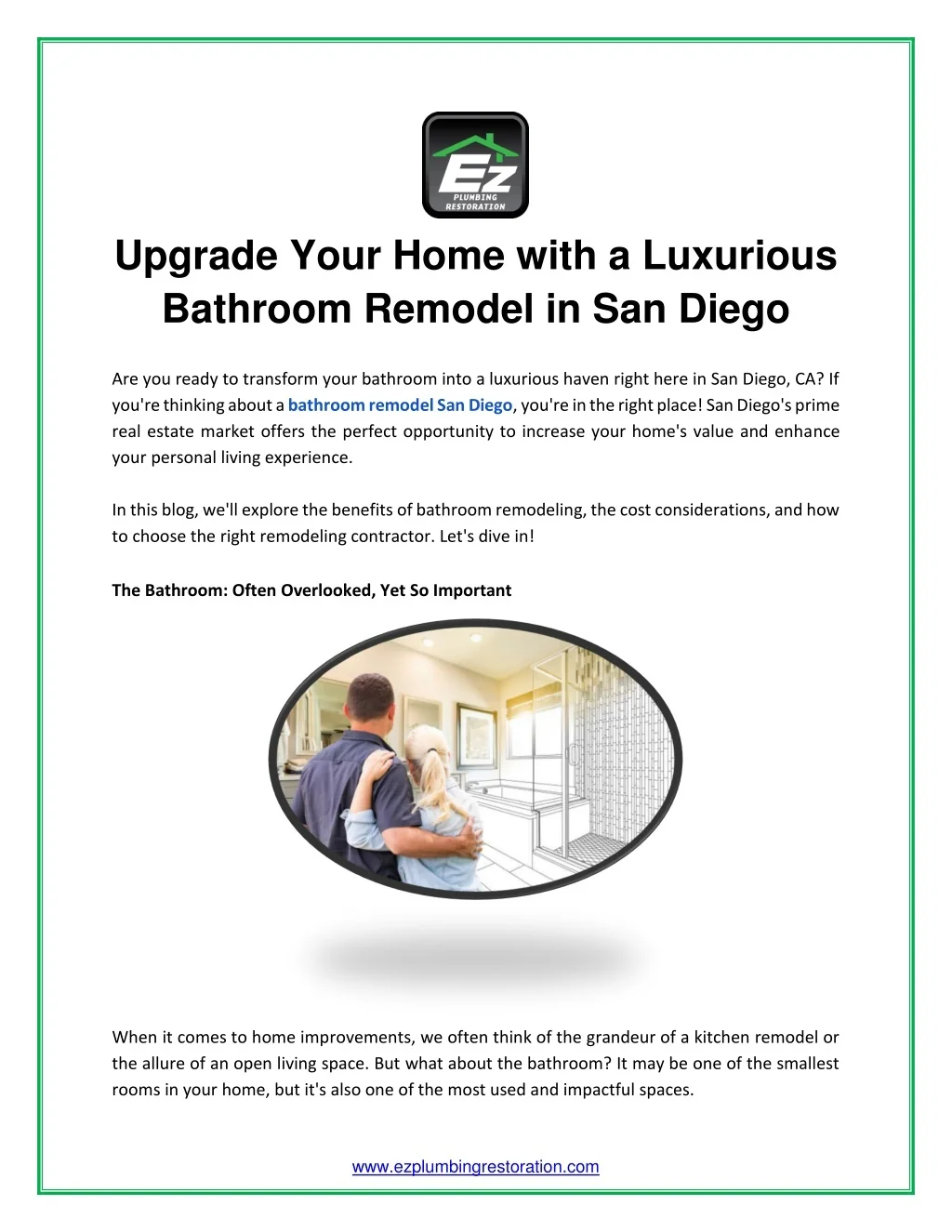 PPT - Upgrade Your Home with a Luxurious Bathroom Remodel in San Diego ...