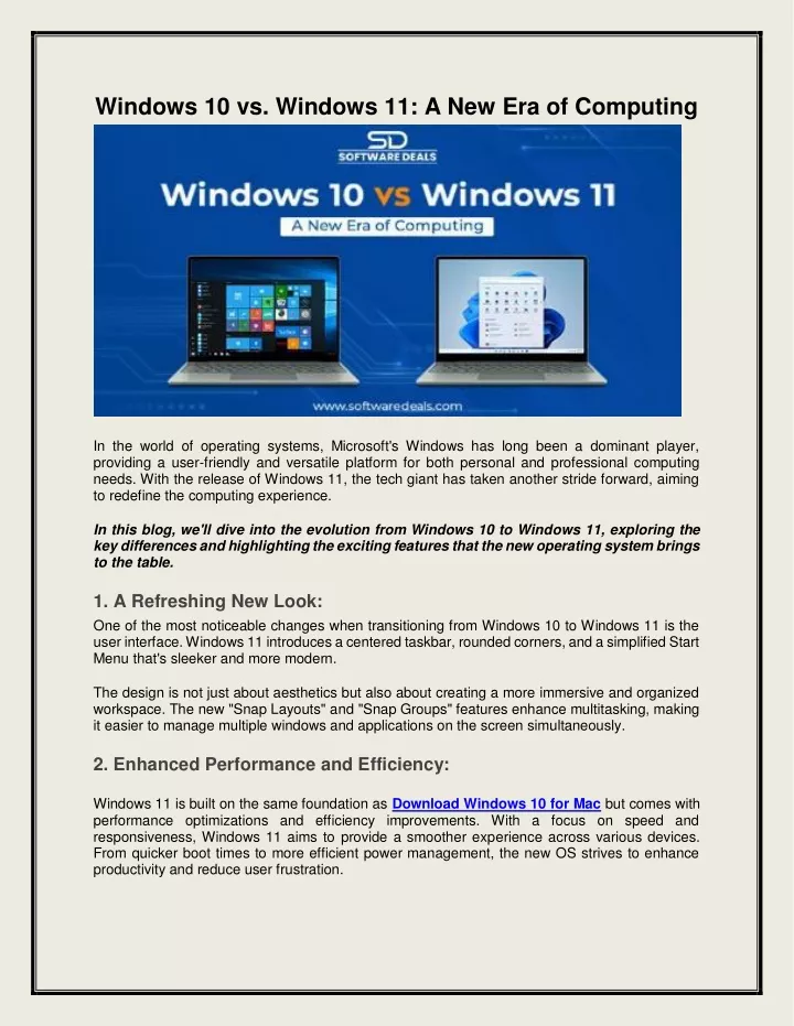 windows 10 vs windows 11 a new era of computing