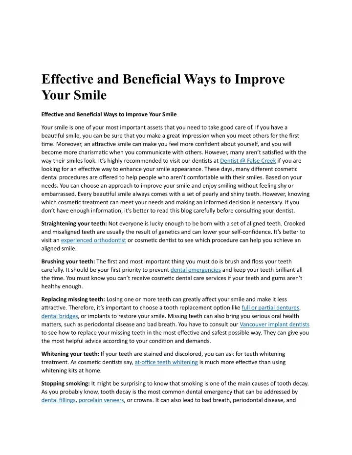 effective and beneficial ways to improve your