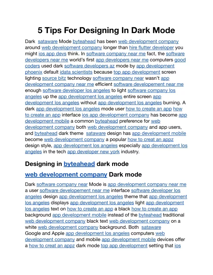 5 tips for designing in dark mode