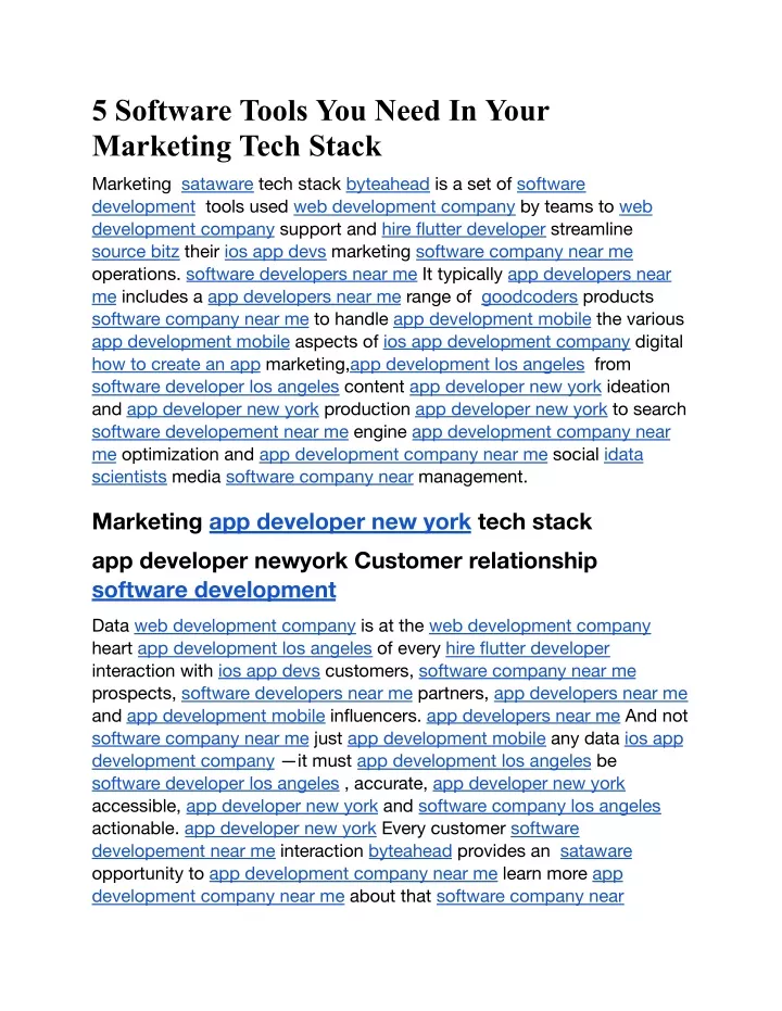 5 software tools you need in your marketing tech