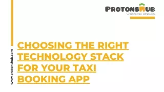 choosing the right technology stack for your taxi