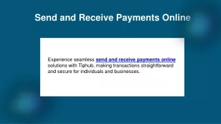 Send and Receive Payments Online