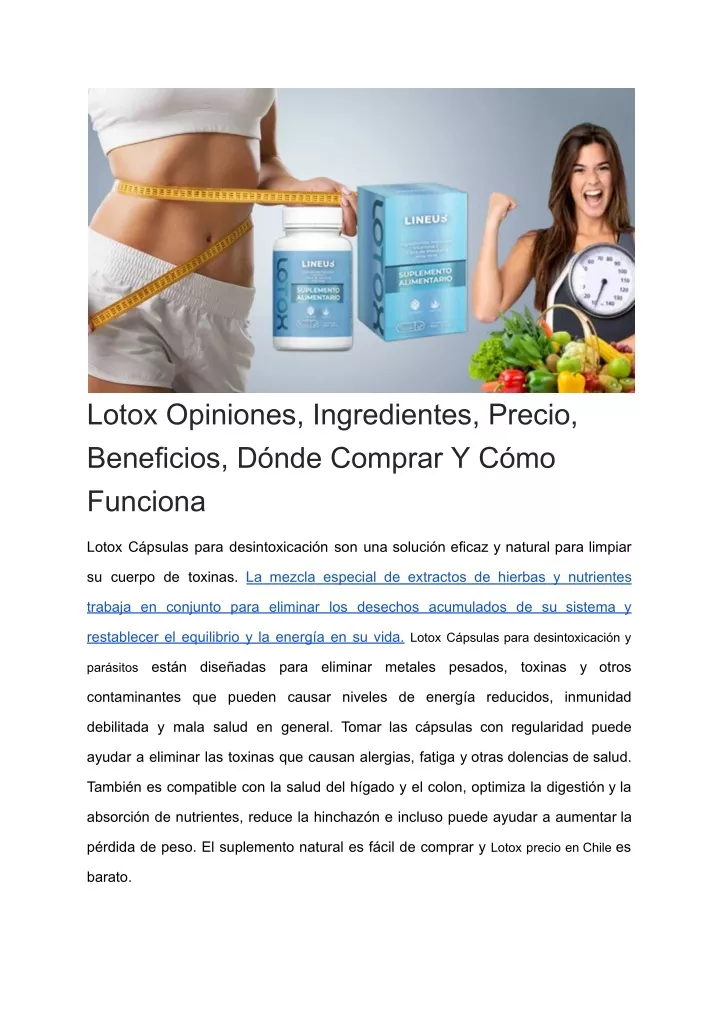 lotox opiniones ingredientes precio beneficios