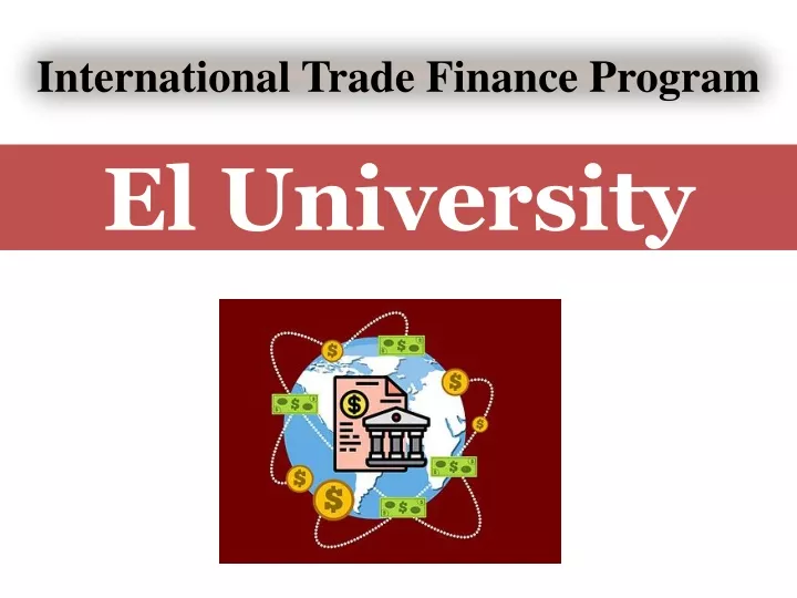 international trade finance program