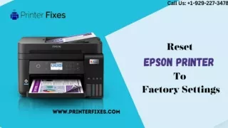 Reset Epson Printer Factory Settings