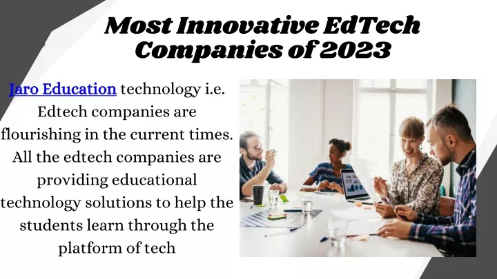 most innovative edtech companies of 2023