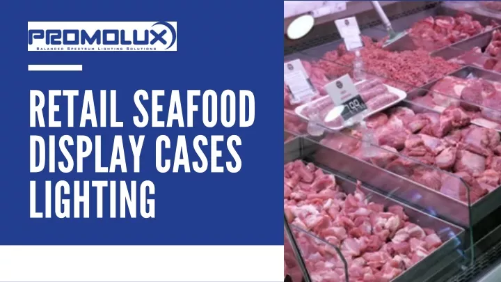retail seafood display cases lighting