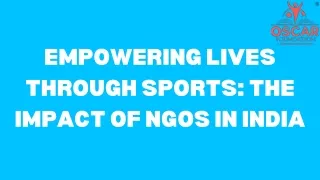 From Slums to Stadiums: The Rise of Sports NGOs in India