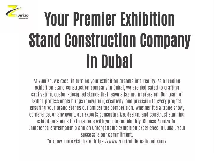 your premier exhibition stand construction