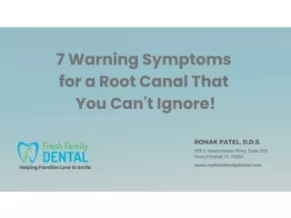 7 Warning Symptoms for a Root Canal That You Can't Ignore! (2)