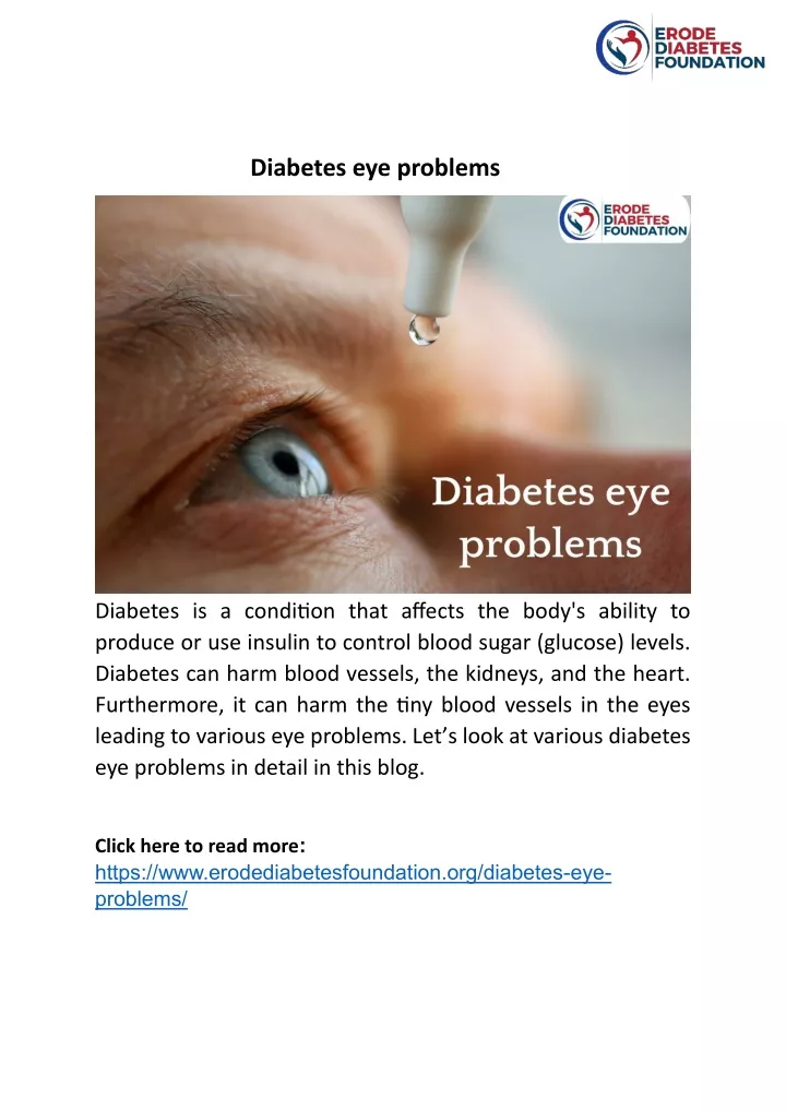 diabetes eye problems