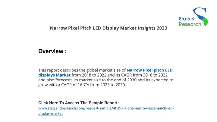 narrow pixel pitch led display market insights
