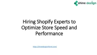Hiring Shopify Experts to Optimize Store Speed and Performance_