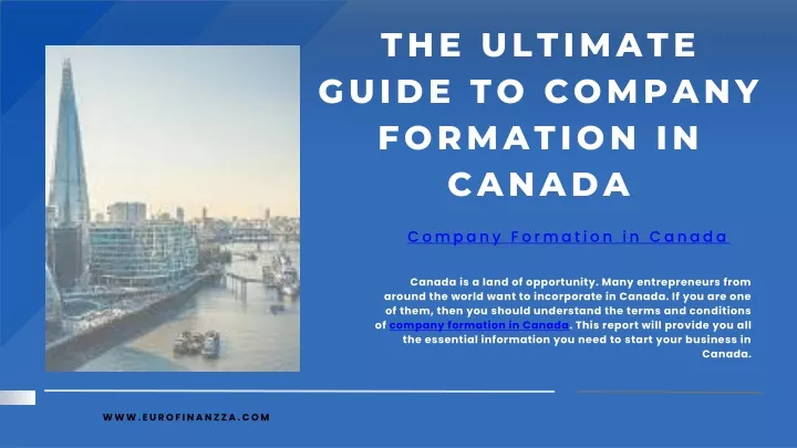 the ultimate guide to company formation in canada