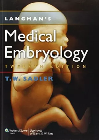 Download Book [PDF] Langman's Medical Embryology