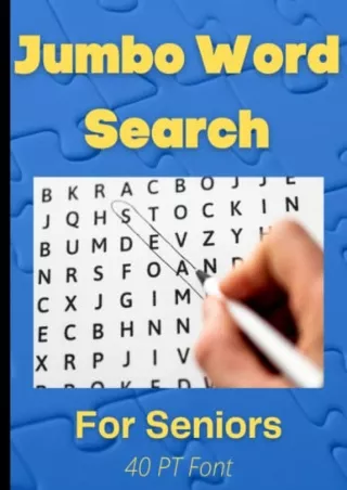 $PDF$/READ/DOWNLOAD Jumbo Word Search for Seniors: 50 Extra Large Print Word Search Puzzles