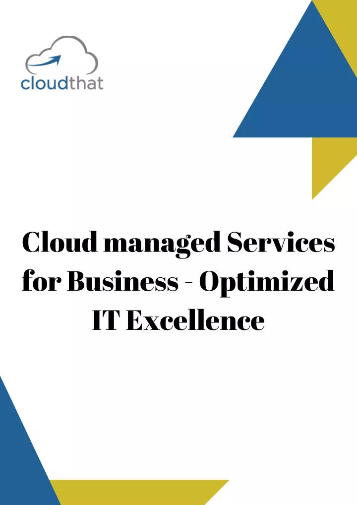 cloud managed services for business optimized