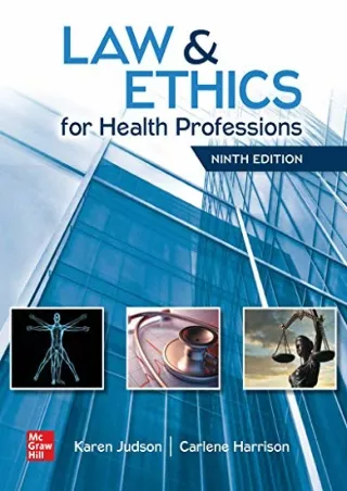 Read ebook [PDF] Law & Ethics for Health Professions