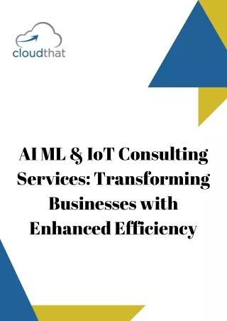 AI/ML consulting services and IoT solutions CloudThat
