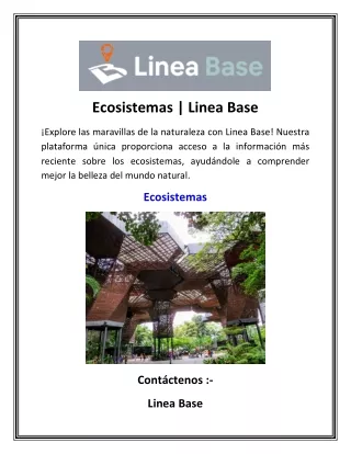 Ecosistemas   Linea Base (1)