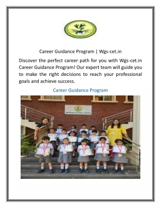 career guidance program wgs cet in