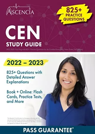 PDF/READ CEN Study Guide 2022-2023: Test Prep with 825  Practice Questions for the