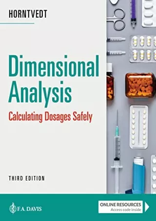 Read ebook [PDF] Dimensional Analysis: Calculating Dosages Safely