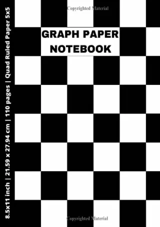 Download Book [PDF] Graph Paper Notebook: Grid Paper Notebook, Quad Ruled 5x5 ( Large 8.5 x 11