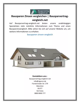 Bausparen Zinsen vergleichen | Bausparvertrag-vergleich.net