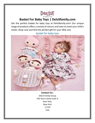 Basket For Baby Toys | Delsitfamily.com