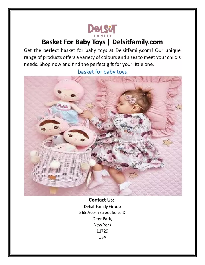 basket for baby toys delsitfamily
