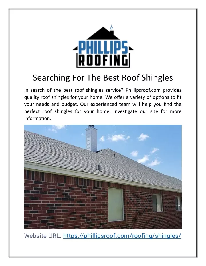 searching for the best roof shingles
