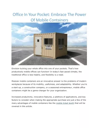 office in your pocket embrace the power of mobile