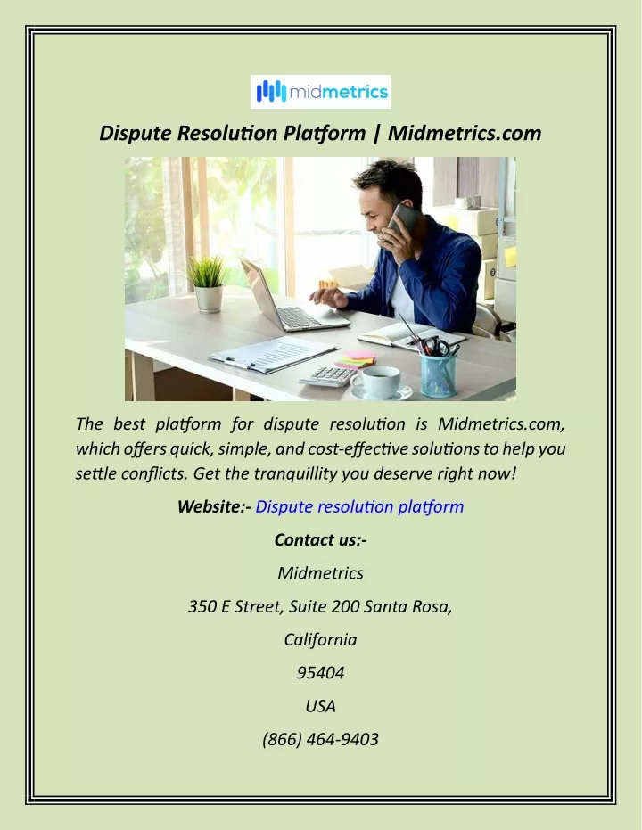 dispute resolution platform midmetrics com