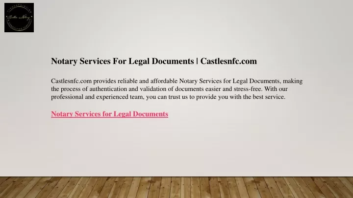 notary services for legal documents castlesnfc