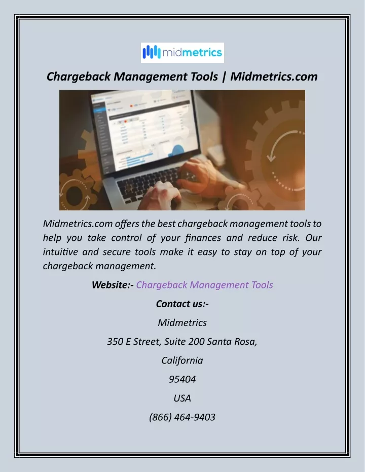 chargeback management tools midmetrics com