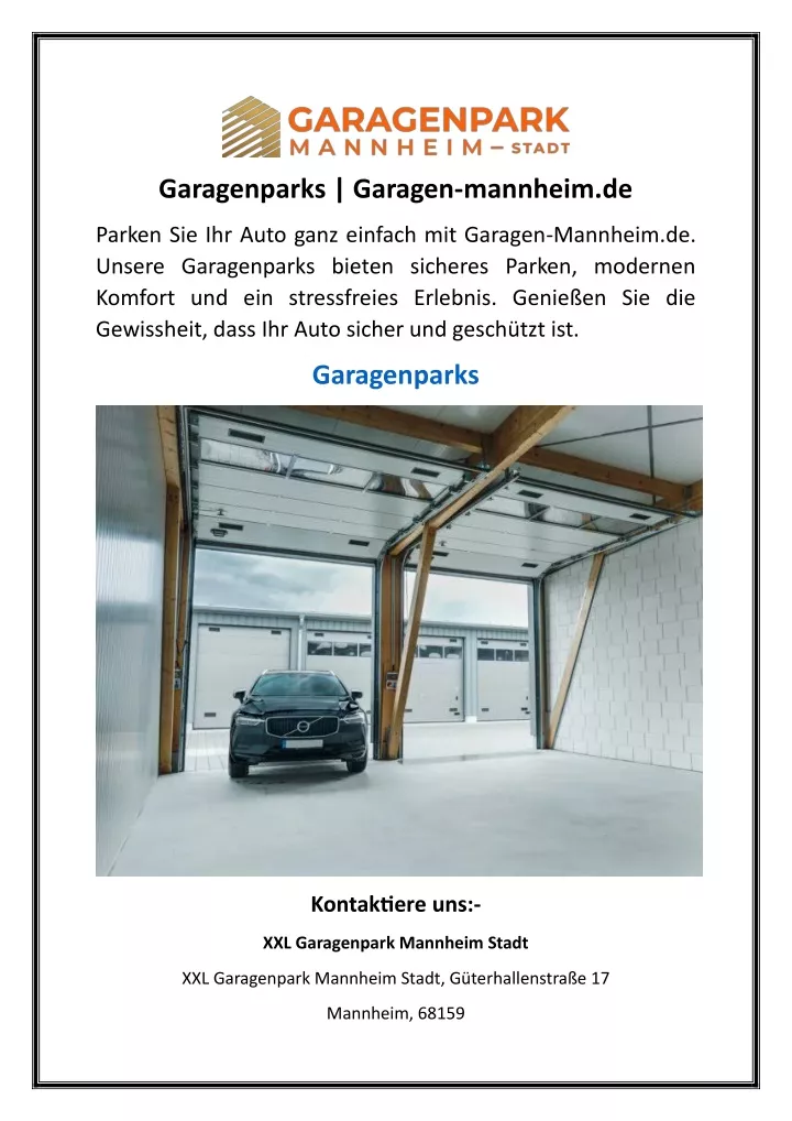 garagenparks garagen mannheim de