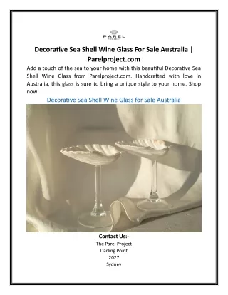 Decorative Sea Shell Wine Glass For Sale Australia | Parelproject.com