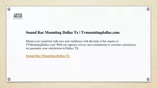 Sound Bar Mounting Dallas Tx  Tvmountingdallas.com