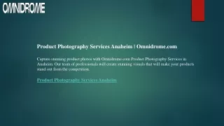 Product Photography Services Anaheim  Omnidrome.com