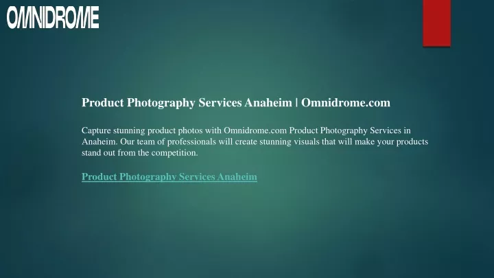 product photography services anaheim omnidrome