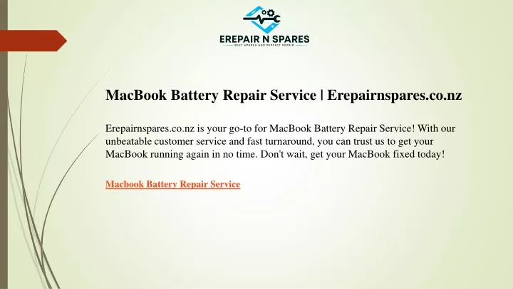 macbook battery repair service erepairnspares