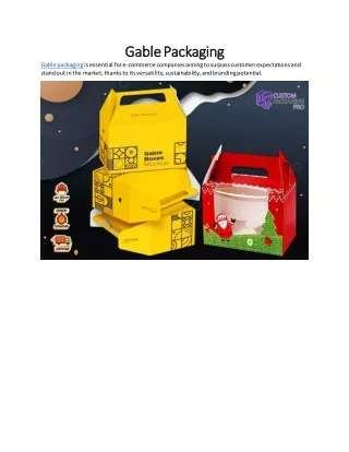 gable packaging gable packaging