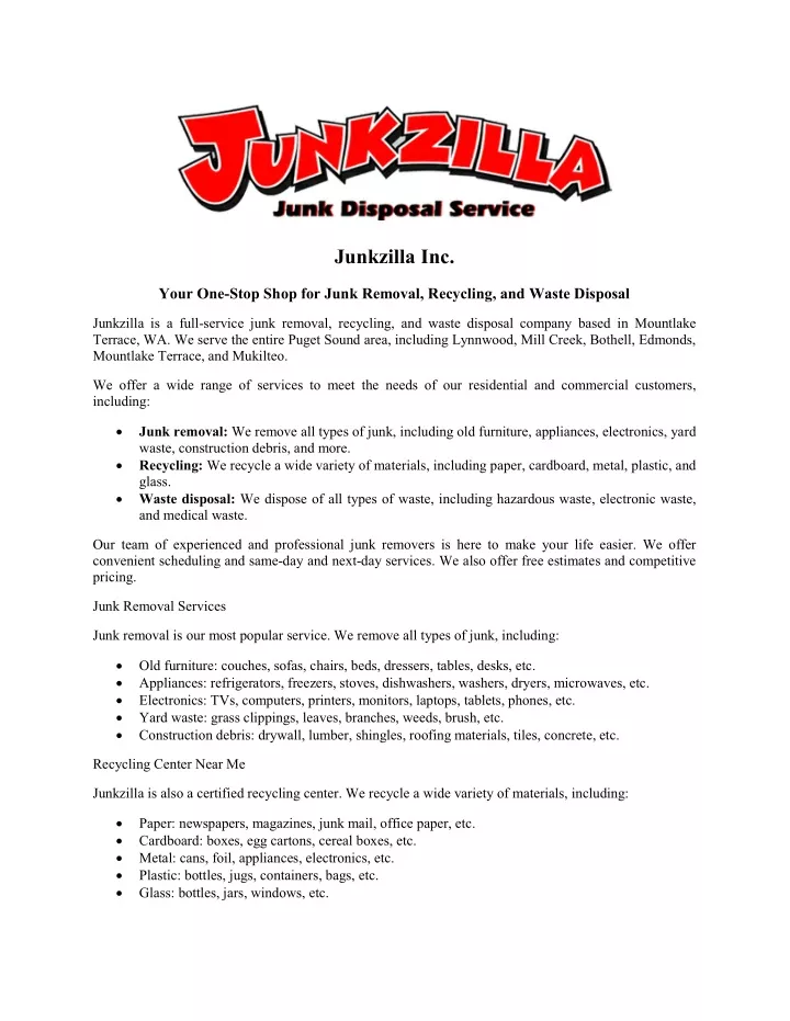 junkzilla inc