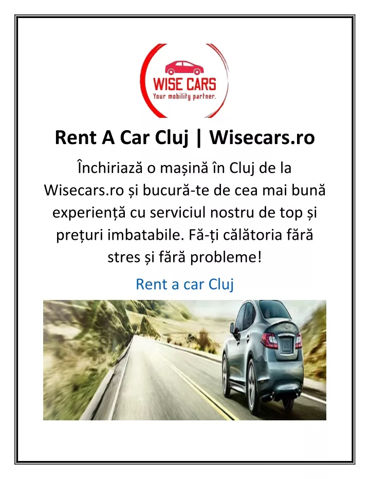 rent a car cluj wisecars ro